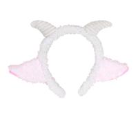 Bandeau habillé en corne de mouton avec doux | Finition peluche à enfiler pour photo à thème, accessoire de fête