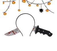 Bandeau hache pour Halloween - Décoration sanglante effrayante