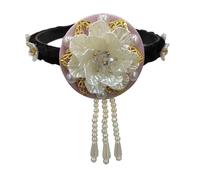 Bandeau Hanbok coréen pour femmes et filles, cerceau de cheveux élégant en perles de fleurs, accessoire de cheveux de danse sur scène, bandeau Hanbok coréen