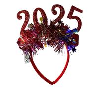 Bandeau Happy New Year 2025, accessoires de photomaton du Nouvel An, accessoires pour cheveux, décorations de bar du Nouvel An 2025, fournitures de réveillon du Nouvel An 2025, lunettes de soleil du