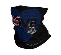 Bandeau Îles Caïmans, Insulaires des Caïmans, Drapeau, Amour, Blanc Anti-Vent Echarpe De Cou Elastique Neck Gaiters pour Cycliste Pêche Running 2 Pièces