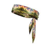 Bandeau imprimé arc-en-ciel, parfait pour la course, le fitness et d'autres sports.