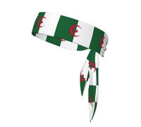Bandeau imprimé drapeau de l'Algérie - Cravate de karaté ninja - Bandeau athlétique pour entraînement anti-transpiration