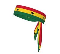 Bandeau imprimé drapeau du Ghana pour le karaté ninja, bandeau athlétique, évacuation de la transpiration