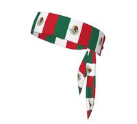 Bandeau imprimé drapeau du Mexique, cravate de karaté, bandeau athlétique, anti-transpiration