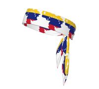 Bandeau imprimé drapeau du Venezuela, cravate de karaté, bandeau athlétique, bandeau d'entraînement anti-transpiration