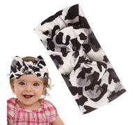Bandeau imprimé léopard,Bandeau imprimé léopard - Larges enveloppements de tête de turban de cheveux de léopard,Bandeau à nœuds doux et extensible pour bébés filles et, pour un usage quotidien et la