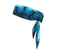 Bandeau imprimé requins marteaux pour homme et femme, bandeau anti-transpiration, serre-tête pour tennis, entraînement de gym