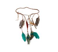 Chaks - Bandeau à plumes de paon, accessoire de mode pour femme