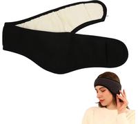 Bandeau Insonorisé Pour Le Sommeil,Casque Antibruit Réglable Bandeau Anti Bruit Pour Dormir 2-En-1 Masque Chaud De Sommeil Et Protège-Oreilles Pour Les Femmes Et Les Hommes(Noir)