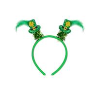 Bandeau irlandais pour adultes avec paillettes, Shamrock/nœud papillon, poudre scintillante, bandeau de la Saint-Patrick, cerceau pour cheveux de carnaval