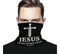 Bandeau Jésus, Le Chemin, La Vérité, La Vie Durable Echarpe Anti-Vent Neck Gaiters pour Airsoft Sport Ski 2 Pièces