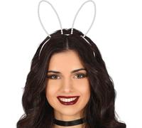Bandeau Lapin Blanc Bunny Costume Fête Accessoire Carnaval Fête de Pâques Célébration Événement Plaisir Décoration Carnaval Coiffure Animaux Motif Amis, Couleur : Métallique