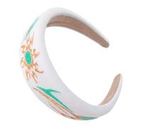 Bandeau large avec imprimé floral pour femme - Tissu antidérapant - Tête de mort - Pour le lavage du visage - Tenue décontractée