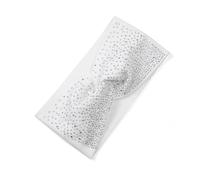 Bandeau Large Cheveux Femme Bandeau femmes couleur unie croix lumineux bandeaux fête strass maquillage tresse élastique grâce cheveux accessoires(Ff285-8 white)