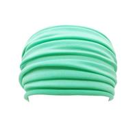 Bandeau Large Cheveux Femme Turban de sport antidérapant, bandeau extensible for course à pied en plein air(Lake Blue)