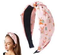 Bandeau large de Pâques, bandeau de Joyeuses Pâques | Décor de bandeaux larges noués pour femmes,Accessoires de coiffure imprimés de Pâques pour rendez-vous, voyages, danses, fêtes,