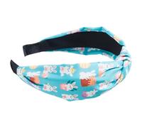 Bandeau large de Pâques, décoration de diadème imprimé noué pour femme - Serre-tête en forme de lapin d'œufs de Pâques couleurs vives pour bal, fête, mariage, vacances