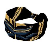 Bandeau large élastique pour femme avec motif ancre de gouvernail de croisière