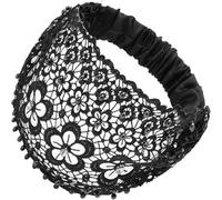 Bandeau large en dentelle, élégant serre-tête bohème à fleurs et perles creuses, pour toutes les formes de tête