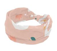 Bandeau large et extensible avec motif lys, cygne blanc, lotus pour femmes, filles, bandeau de sport tendance pour entraînement, yoga, gym, course à pied