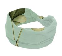 Bandeau large extensible pour femme, trèfle à trois feuilles, fond vert sauge, accessoires de sport pour yoga, course à pied, vie quotidienne