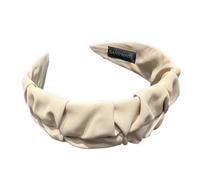 Bandeau large pour femme - Bandeau doux - Bandeau plissé - Bandeau uni - Antidérapant - Mignon bijou de cheveux pour filles - Yoga Sport - 1 pièce - Kaki