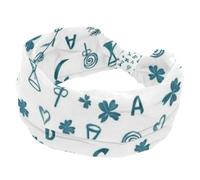 Bandeau large pour femme en forme de sablier ABC - Bandeau élastique antidérapant - Bandeau d'entraînement tendance - Accessoires pour cheveux