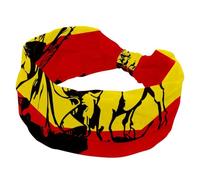 Bandeau large pour femme - Taureau dans une corrida sur le drapeau espagnol - Bandeau élastique antidérapant pour entraînement, yoga, sport, course à pied
