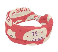 Bandeau large pour femme - Turban élastique - Avec inscription « Sweet Love » - Antidérapant - Pour entraînement de transpiration - Accessoires pour cheveux