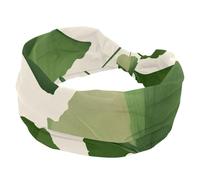 Bandeau large pour femme, vert sauge naturel, feuilles de ginkgo extensibles pour le sport, le yoga, la course à pied, la vie quotidienne