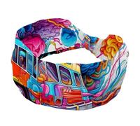 Bandeau large pour le cerveau et le bus, turban élastique, accessoire de cheveux pour femme