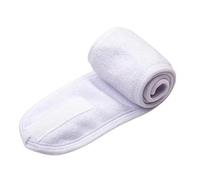 Bandeau large réglable pour femme - Pour yoga, spa, bain, douche, maquillage, lavage du visage - Accessoires de maquillage pour femme (blanc)