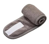 Bandeau large réglable pour femme - Pour yoga, spa, bain, douche, maquillage, maquillage - Accessoires de maquillage - Gris