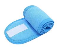 Bandeau large réglable pour femme - Pour yoga, spa, bain, douche, maquillage, maquillage - Accessoires de maquillage pour femme (bleu)