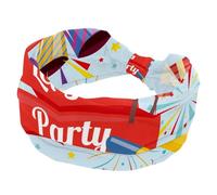 Bandeau large tendance pour femme, bandeau élastique croisé, bandeau turban Let's Party Noise Maker motif sueur sport entraînement