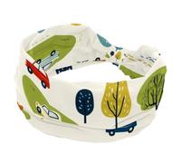 Bandeau large tendance pour femme, style dessin animé, voitures, transports, collines, arbres, croix, bandeau élastique pour la sueur, le sport, l'entraînement, le turban