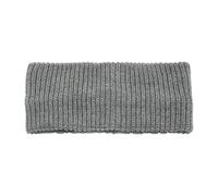 Bandeau large tricoté de couleur unie for femmes, serre-tête sport à rayures verticales, couvre-tête, chauffe-oreilles d'hiver(Gray)