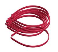 Bandeau Led 10pcs 10mm Femmes Femme Satin Satiné Plastique Alice Band Bandeau de cheveux Accessoires Bandeau Cheveux Femme (Size : Wine Red)