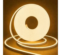 Bandeau LED COB 220V, 3 M Dimmable Bande LED Blanche Chaud 3000K, IP65 Étanche Flexible Strip, Bandes à LED Strip Ruban avec Alimentation, pour DIY Chambre, Cuisine, Exterieur Maison Décoration