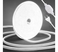 Bandeau LED COB 220V, 3 M Dimmable Bande LED Blanche Froide 6000K, IP65 Étanche Flexible Strip, Bandes à LED Strip Ruban avec Alimentation, pour DIY Chambre, Cuisine, Exterieur Maison Décoration