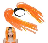 Bandeau LED Halloween Tresse Éclair Orange, Pp, 1 Pièce | Clip-on, Contrôle On/off à 2 Positions, 6 Lumières de Chaque Côté, pour Concerts et Soirées Couleur Aléatoire