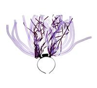 Bandeau LED Tressé pour Fête Halloween, Plastique Pourpre, 2 Modes | Accessoire Halloween Clip-on, 6 Lumières à Gauche Droite, Soirées Nocturnes, Mise en Place Facile