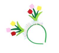 Bandeau léger en tissu extensible avec guirlandes florales pour costumes de danse et de théâtre pour femme