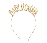Bandeau Lettres en Alliage Doré pour Maman, Élégant, Fête et Shower | Léger, Non Déformable, Finition Non Ternissante, Esprit Festif, Accessoire Cheveux pour Célébration