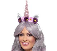 Bandeau Licorne Accessoire De Costume Pour Femmes Joli Corne De Licorne & Fleurs