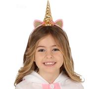 Bandeau licorne scintillant festif carnaval couleurs féeriques corne magique accessoires fantaisie fête thèmes magiques, couleur : or
