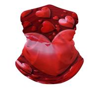 Bandeau Magique Amour De Coeurs Rouges Respirant Tube Bandeaux Anti-UV Headwrap pour Sports Moto Randonnée