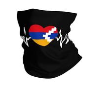 Bandeau Magique Battements De Cœur J'aime Le Drapeau du Cœur D'Artsakh Unisexe Écharpe Tube Élastique Bandana pour Moto Extérieur Randonnée