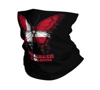 Bandeau Magique Danemark Royaume du Danemark Drapeau des Papillons Danois Imprimé Chapeaux Demi-Visage Anti-Solaire Echarpe Gaiter pour Cyclisme Ski Randonnée